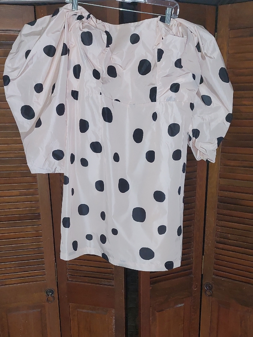 Eloquii Tailored Mutton Sleeve Paradiso Dot Mini Dress Sz 22 - Picture 3 of 12